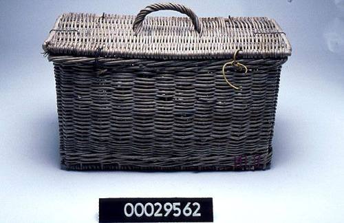 Wicker fishing basket used by Harold Grainger Rabone