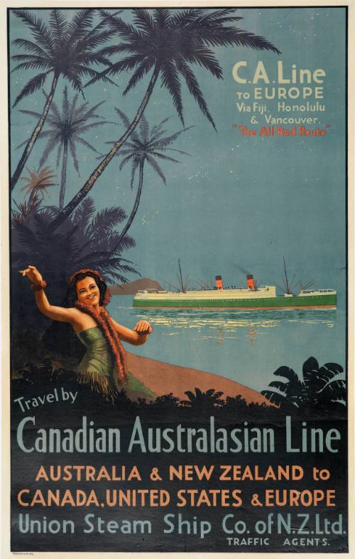 C A Line to Europe Via Fiji, Honolulu & Vancouver - The All Red Route