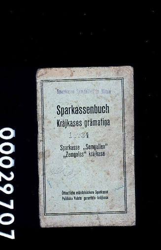 Bank book belonging to Jekabs Osis
