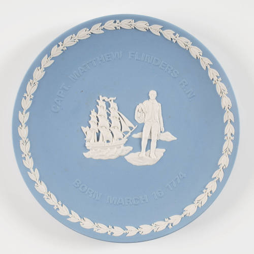 Wedgwood commemorative plate featuring Matthew Flinders