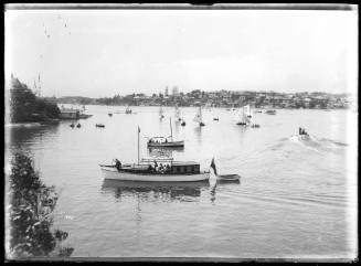 12-foot skiff race start at the mouth of the Lane Cove River