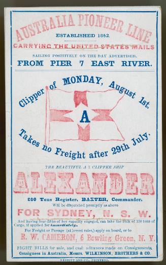 ALEXANDER sailing card