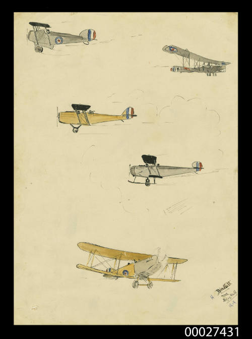 Five British aeroplanes