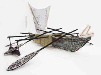 Emeret Nar - ghost net outrigger canoe