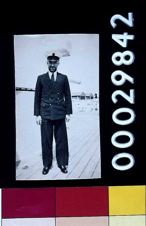 Naval officer standing on deck