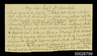 Letter from Nelson Thornton to Doctor John Coverdale