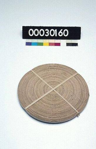 Roll of Gebang palm strip used in boat building from the whaling village of Lamalera