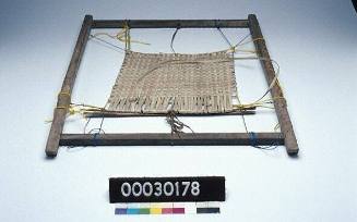 Wooden weaving frame used in sailmaking from the whaling village of Lamalera