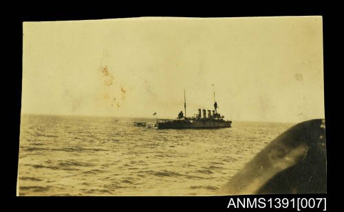 HMAS SYDNEY and two sea planes