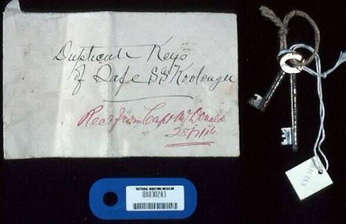 DUPLICATE KEYS OF SAFE, POSSIBLY FROM SS "KOOLONGA"