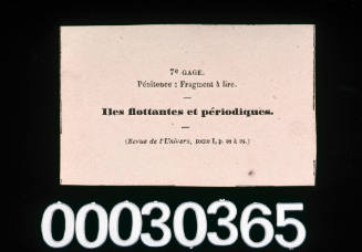 Iles Flottantes et Periodiques card from the game Le Tour de Monde