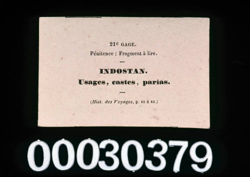 Indostan card from the game Le Tour de Monde