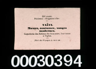 Taiti card from the game Le tour de Monde