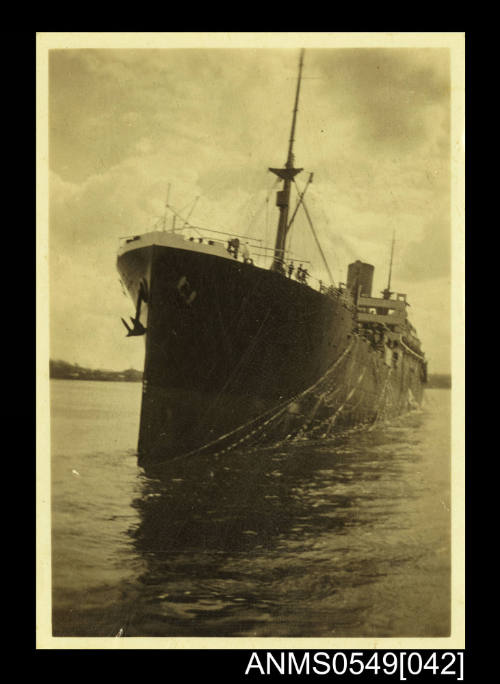 Photograph depicting a vessel at sea