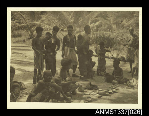 Photograph of locals at the market