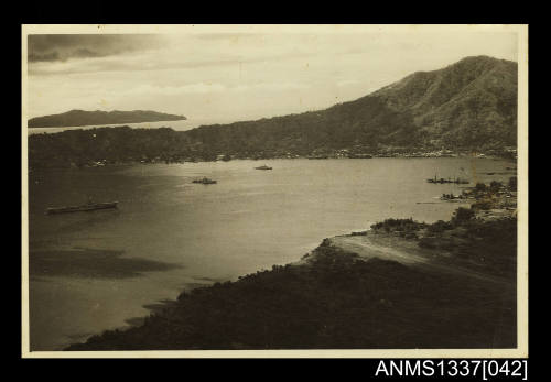 Aerial photograph capturing a bay and a runway