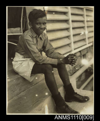Photograph of a young Javanese boy