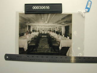 Second class dining saloon on the  WANGANELLA