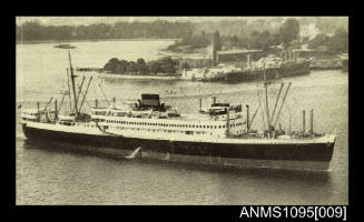 Magazine clipping with a photograph of the DUNTROON passing Bennelong Point