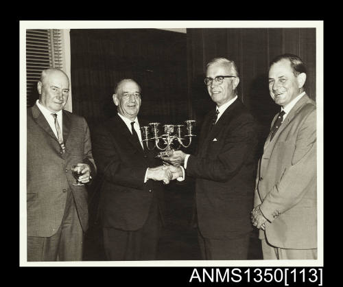 Captain Dun and others at the retirement of AW Lording