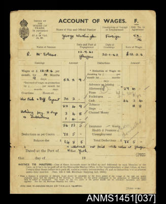 Account of Wages