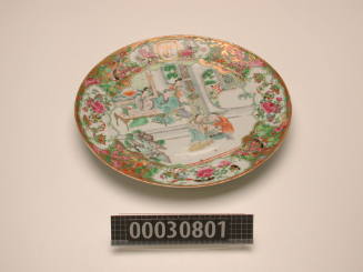 Dinner plate from a  dinner service made for George Francis Train