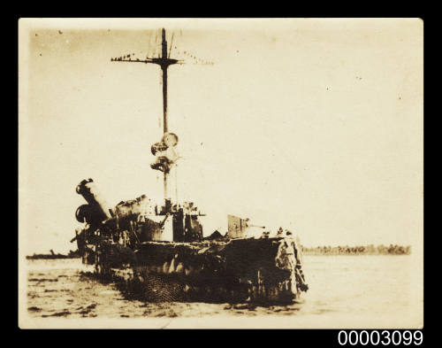 SMS EMDEN beached at North Keeling Island