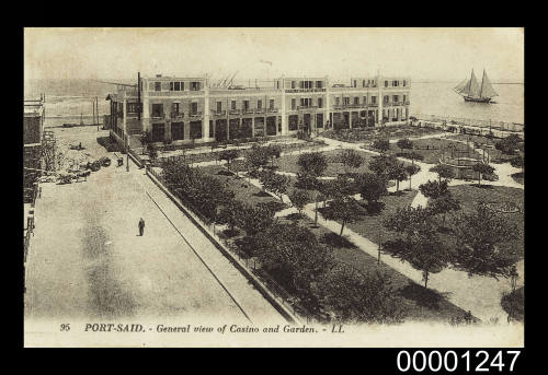 Port Said with the general view of the Casino and Garden