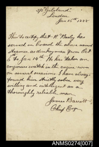 Testimonial for William Joseph Burley from James Barrett