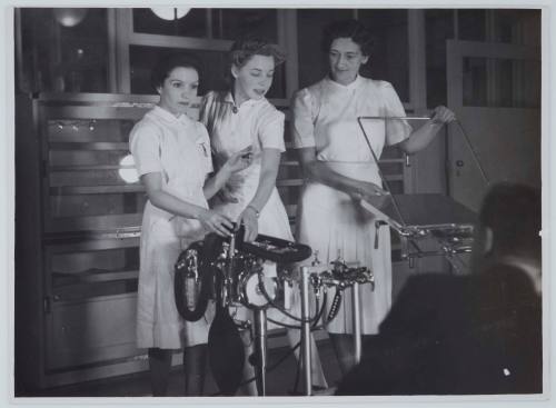 Three nurses on board hospital ship TSS ORANJE II