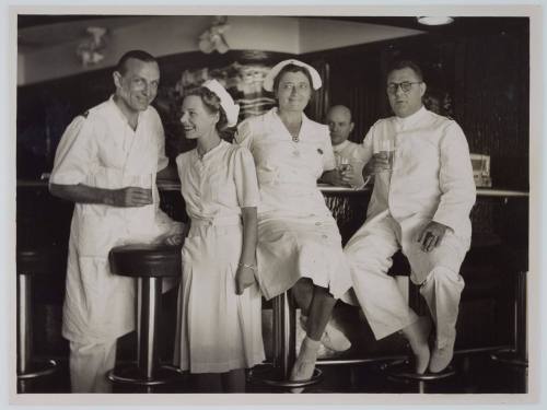 Unidentified medical personnel on board hospital ship TSS ORANJE II