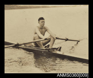 Kevyn Webb in a single scull