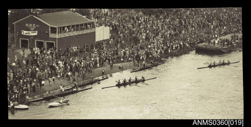 Scene at a rowing regatta