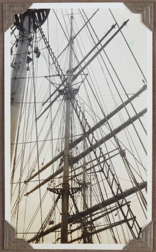 Photograph depicting the masts of MAGDALENE VINNEN