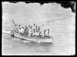 A naval launch and sailors, Sydney Harbour