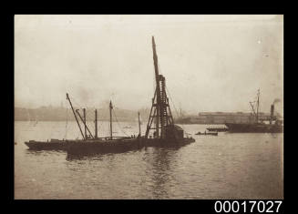 Steamship and large barges