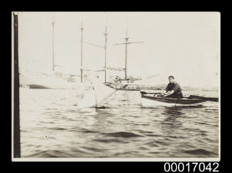 Sailing a model skiff on Johnston's Bay