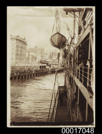 SS ORONTES departing east Circular Quay, Sydney