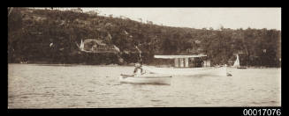 Launch moored in a small bay