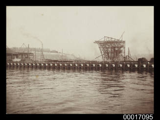 Construction work on a wharf in Pyrmont Point