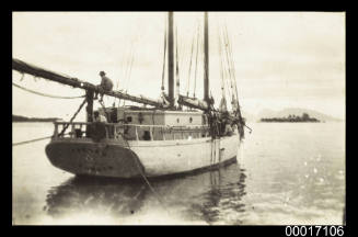 Schooner moored in a harbour