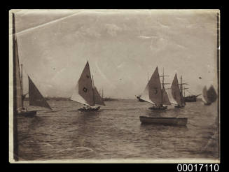 18 footer skiffs racing on Sydney Harbour