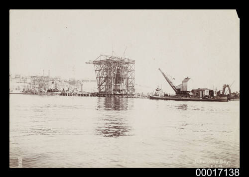 Construction scaffolding at Pyrmont Point