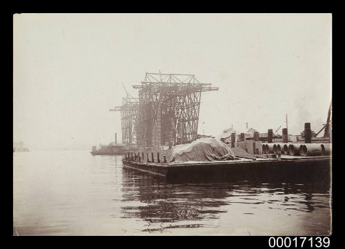 Construction scaffolding at Pyrmont Point