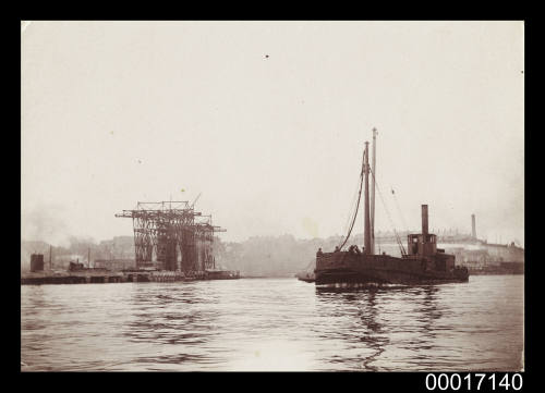 Steam work boat in Johnston's Bay