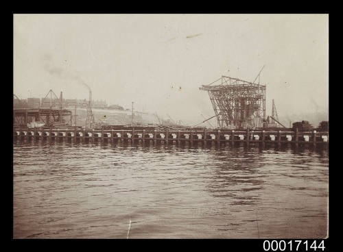 Construction scaffolding Pyrmont Point wharves