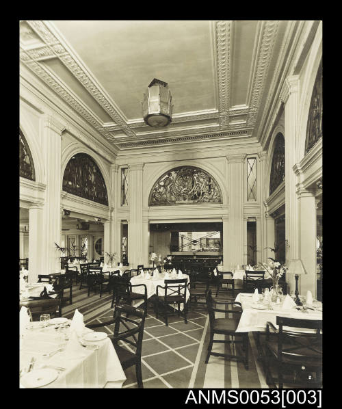 Orient Line RMS ORFORD, Dining Saloon