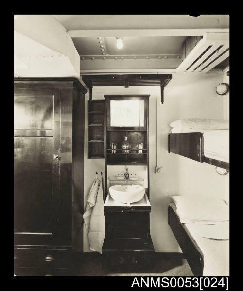 Orient Line RMS ORONTES, Third Class two berth Cabin