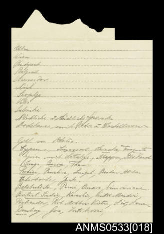 List of places Oskar Speck visited on his voyage between Germany and Indonesia