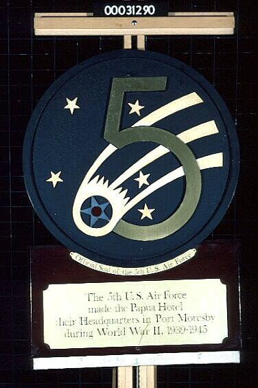 Wall plaque of the insignia of the 5th US Air force